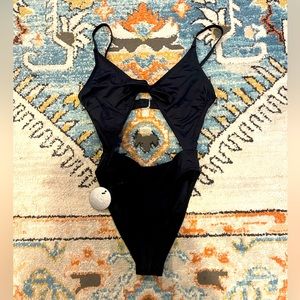 Black Lulus one piece swimsuit size small. Brand new, with tags!